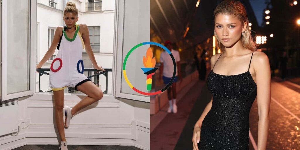 Zendaya Ντυμένη Ολυμπιακό έμβλημα
