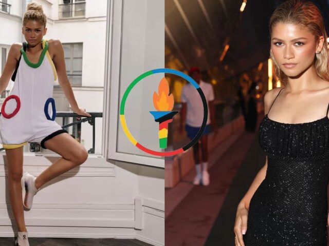 Zendaya Ντυμένη Ολυμπιακό έμβλημα